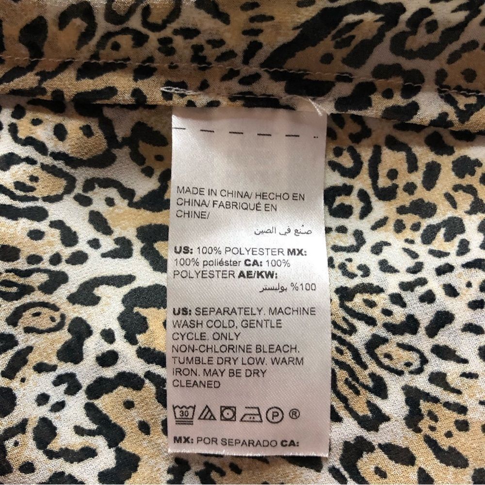 Chicos Leopard Print Button Front Tunic Top Long … - image 8